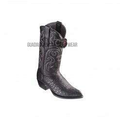 Guadalajara Western Wear Men Los Altos Black Ostrich Belly J Toe Cowboy Boots