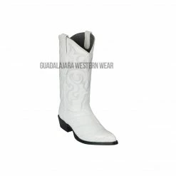 Guadalajara Western Wear Los Altos White Eel J Toe Cowboy Boots Men