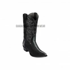 Guadalajara Western Wear Los Altos Black Stingray Rowstone Snip Toe Cowboy Boots Men