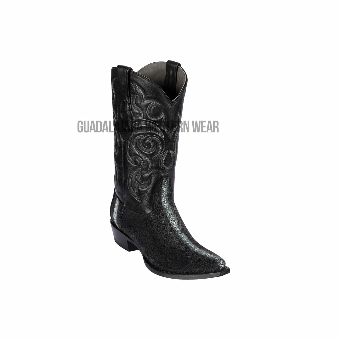 Guadalajara Western Wear Los Altos Black Stingray Rowstone Snip Toe Cowboy Boots Men 3 Guadalajara Western Wear Los Altos Black Stingray Rowstone Snip Toe Cowboy Boots Men