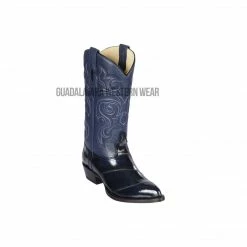 Guadalajara Western Wear Los Altos Navy Blue Eel J Toe Cowboy Boots Men