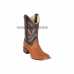 Guadalajara Western Wear Men Los Altos Honey Teju Wide Square Toe Cowboy Boots