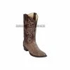 Guadalajara Western Wear Men Los Altos Sanded Brown Ostrich Leg Snip Toe Cowboy Boots 2 Guadalajara Western Wear Men Los Altos Sanded Brown Ostrich Leg Snip Toe Cowboy Boots