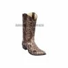 Guadalajara Western Wear Men Los Altos Rustic Brown Python Snip Toe Cowboy Boots 2 Guadalajara Western Wear Men Los Altos Rustic Brown Python Snip Toe Cowboy Boots
