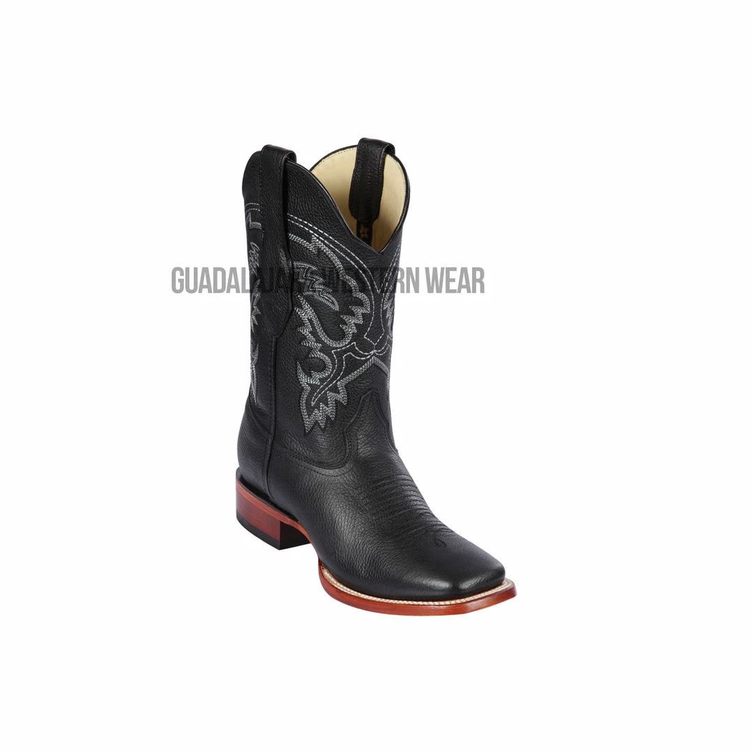 Guadalajara Western Wear Los Altos Black Grisly Wide Square Toe Cowboy Boots Men 3 Guadalajara Western Wear Los Altos Black Grisly Wide Square Toe Cowboy Boots Men