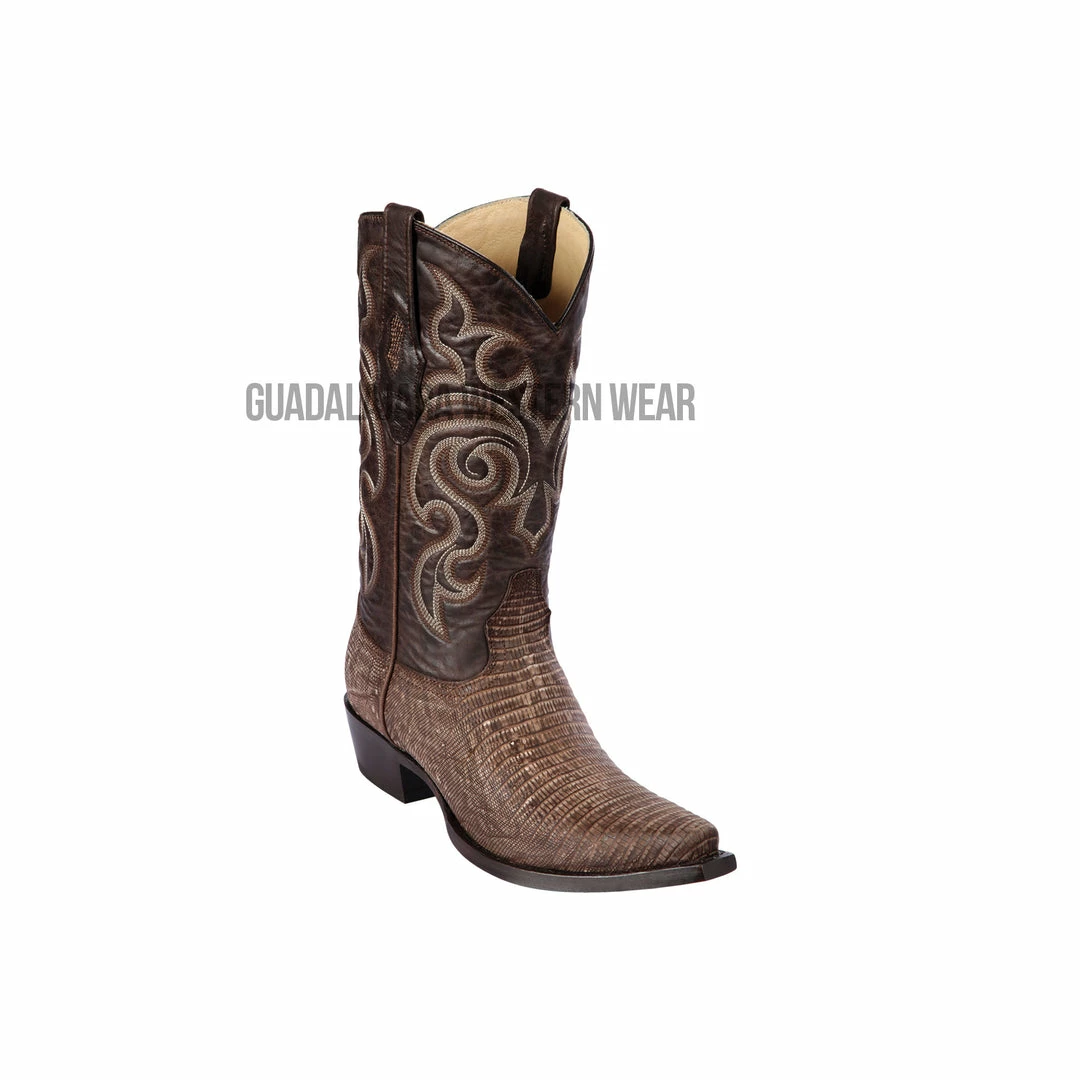 Guadalajara Western Wear Men Los Altos Sanded Brown Teju Snip Toe Cowboy Boots 3 Guadalajara Western Wear Men Los Altos Sanded Brown Teju Snip Toe Cowboy Boots