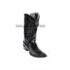 Guadalajara Western Wear Men Los Altos Black Chamaleon Snip Toe Cowboy Boots