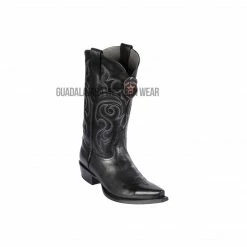 Guadalajara Western Wear Men Los Altos Black Pull Up Snip Toe Cowboy Boots