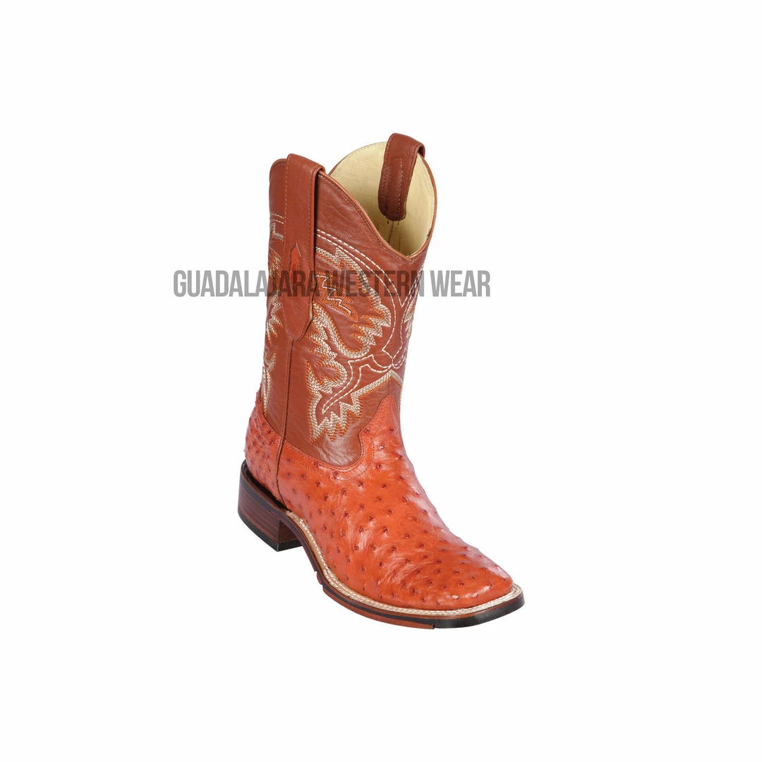 Guadalajara Western Wear Los Altos Cognac Ostrich Wide Square Toe Cowboy Boots 3 Guadalajara Western Wear Los Altos Cognac Ostrich Wide Square Toe Cowboy Boots