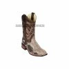 Guadalajara Western Wear Men Los Altos Rustic Brown Python Wide Square Toe Cowboy Boots 1 Guadalajara Western Wear Men Los Altos Rustic Brown Python Wide Square Toe Cowboy Boots