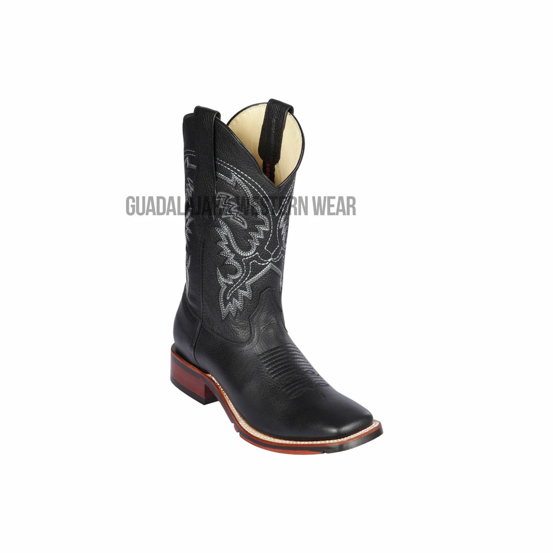 Guadalajara Western Wear Men Los Altos Black Grisly Wide Square Toe Cowboy Boots 3 Guadalajara Western Wear Men Los Altos Black Grisly Wide Square Toe Cowboy Boots
