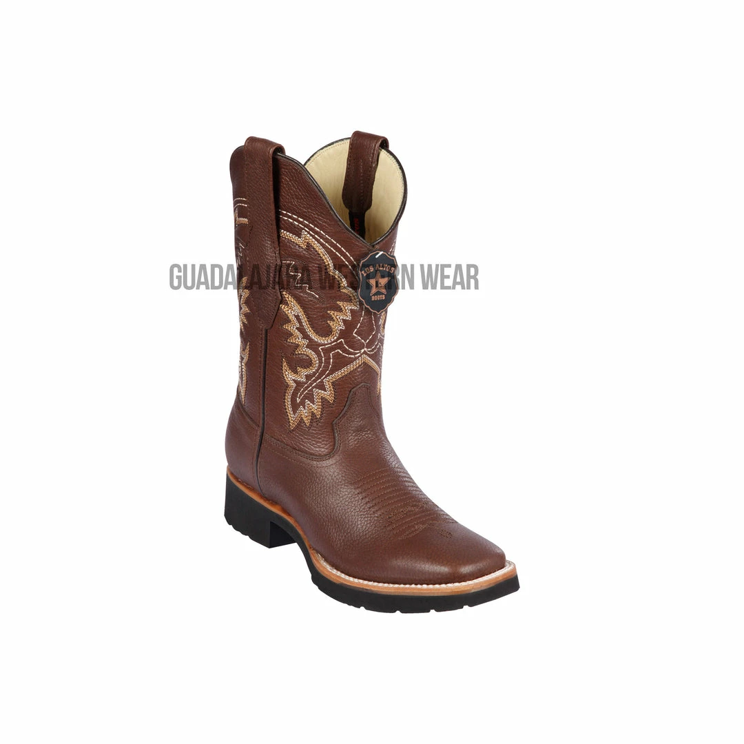 Guadalajara Western Wear Men Los Altos Brown Grisly Wide Square Toe Very Light EVA Sole Cowboy Boots 3 Guadalajara Western Wear Men Los Altos Brown Grisly Wide Square Toe Very Light EVA Sole Cowboy Boots