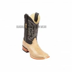 Guadalajara Western Wear Men Los Altos Oryx Ostrich Belly Wide Square Toe Cowboy Boots