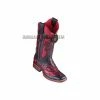 Guadalajara Western Wear Los Altos Sanded Red Teju Wide Square Toe Women Western Boot 1 Guadalajara Western Wear Los Altos Sanded Red Teju Wide Square Toe Women Western Boot