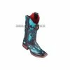 Guadalajara Western Wear Los Altos Sanded Turquoise Teju Wide Square Toe Women Western Boot 2 Guadalajara Western Wear Los Altos Sanded Turquoise Teju Wide Square Toe Women Western Boot