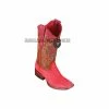 Guadalajara Western Wear Los Altos Sanded Red Teju Wide Square Toe Women Western Boot 2 Guadalajara Western Wear Los Altos Sanded Red Teju Wide Square Toe Women Western Boot