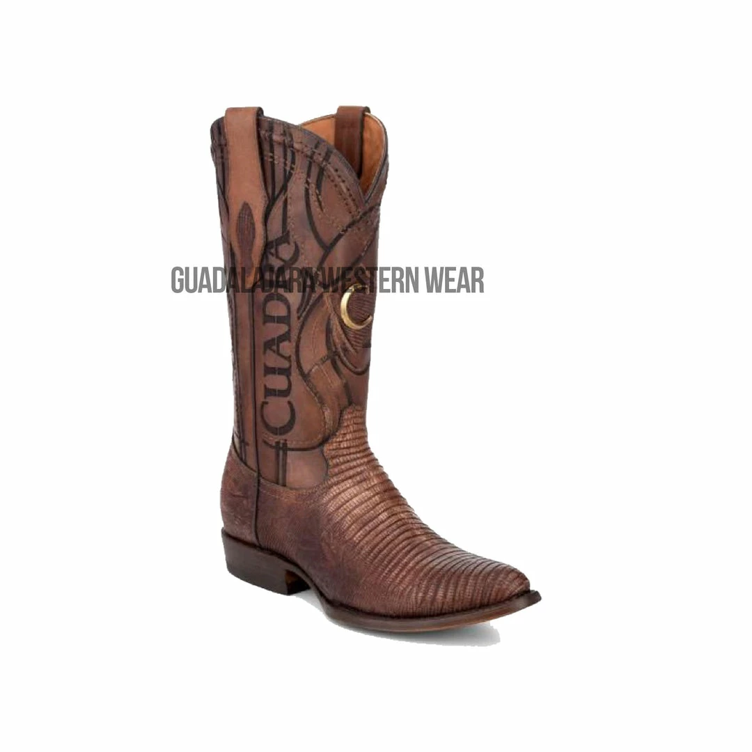Guadalajara Western Wear Men Cuadra Antique Honey Lizard Semi Oval Toe Cowboy Boots 3 Guadalajara Western Wear Men Cuadra Antique Honey Lizard Semi Oval Toe Cowboy Boots