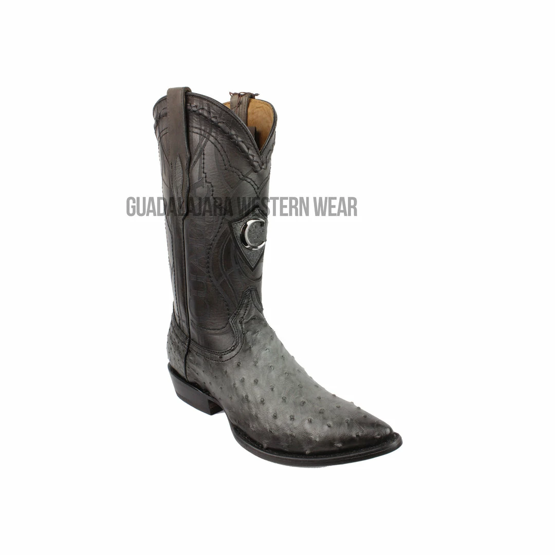 Guadalajara Western Wear Cuadra Ostrich Flame Gray J Toe Cowboy Boots Men 3 Guadalajara Western Wear Cuadra Ostrich Flame Gray J Toe Cowboy Boots Men