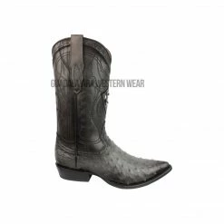 Guadalajara Western Wear Cuadra Ostrich Flame Gray J Toe Cowboy Boots Men