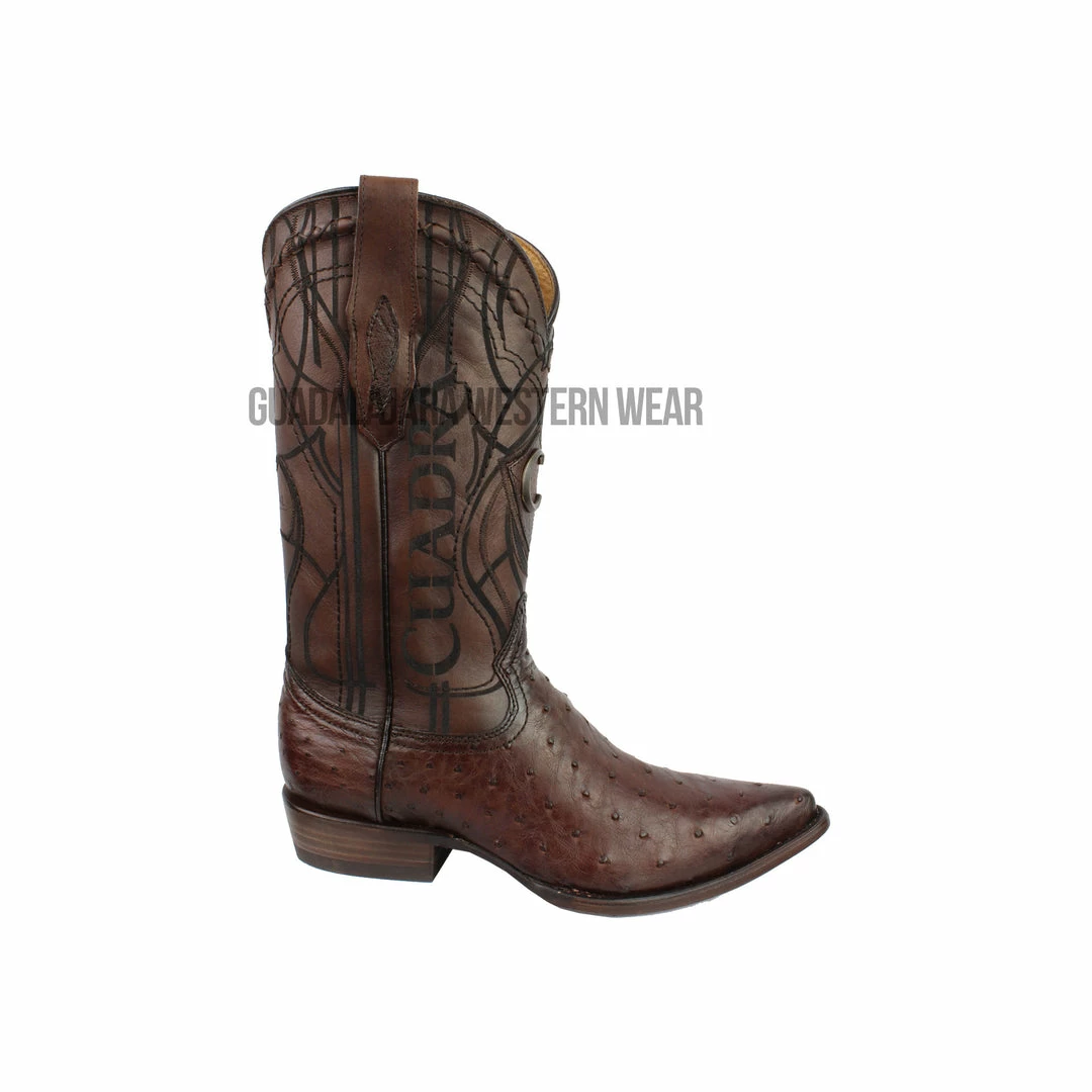 Guadalajara Western Wear Cuadra Ostrich Flame Brown J Toe Cowboy Boots Men 4 Guadalajara Western Wear Cuadra Ostrich Flame Brown J Toe Cowboy Boots Men