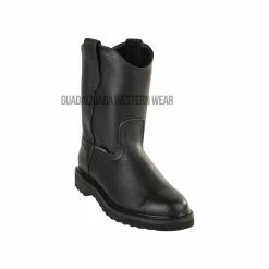 Guadalajara Western Wear Original Michel Boots Men's Pull On Work Boot Black Soft Toe