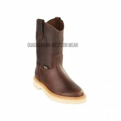 Guadalajara Western Wear Original Michel Boots Men's Pull On Work Boot Brown Soft Toe