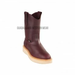 Guadalajara Western Wear Original Michel Boots Men's Pull On Work Boot Burgundy Soft Toe