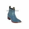 Guadalajara Western Wear Los Altos Blue Jean Deer Wide Square Toe Botin Charro