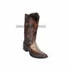 Guadalajara Western Wear Men Los Altos Rustic Brown Python & Deer European Square Toe Cowboy Boots 1 Guadalajara Western Wear Men Los Altos Rustic Brown Python & Deer European Square Toe Cowboy Boots