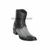 Guadalajara Western Wear Los Altos Faded Gray Caiman Tail European Square Toe Ankle Boot Men
