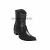 Guadalajara Western Wear Los Altos Black Single Stone Stingray European Square Toe Ankle Boot