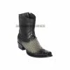 Guadalajara Western Wear Los Altos Faded Gray Ostrich European Square Toe Ankle Boot Men 2 Guadalajara Western Wear Los Altos Faded Gray Ostrich European Square Toe Ankle Boot Men