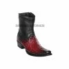 Guadalajara Western Wear Los Altos Faded Burgundy Ostrich European Square Toe Ankle Boot