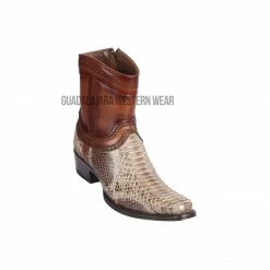 Guadalajara Western Wear Los Altos Rustic Brown Python European Square Toe Ankle Boot Men