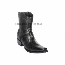 Guadalajara Western Wear Los Altos Black Teju European Square Toe Ankle Boot Men