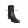 Guadalajara Western Wear Men Los Altos Black Cherry Caiman Belly & Deer European Square Toe Ankle Boot 2 Guadalajara Western Wear Men Los Altos Black Cherry Caiman Belly & Deer European Square Toe Ankle Boot