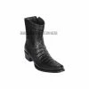 Guadalajara Western Wear Men Los Altos Black Caiman Belly & Deer European Square Toe Ankle Boot 1 Guadalajara Western Wear Men Los Altos Black Caiman Belly & Deer European Square Toe Ankle Boot