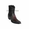 Guadalajara Western Wear Los Altos Black Cherry Caiman Tail & Deer European Square Toe Ankle Boot Men 1 Guadalajara Western Wear Los Altos Black Cherry Caiman Tail & Deer European Square Toe Ankle Boot Men