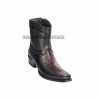 Guadalajara Western Wear Los Altos Black Cherry Ostrich & Deer European Square Toe Ankle Boot 2 Guadalajara Western Wear Los Altos Black Cherry Ostrich & Deer European Square Toe Ankle Boot