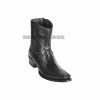 Guadalajara Western Wear Los Altos Black Teju & Deer European Square Toe Ankle Boot
