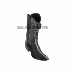 Guadalajara Western Wear Los Altos Black Stingray Rowstone European Square Toe Cowboy Boots Men