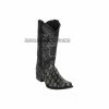 Guadalajara Western Wear Los Altos Gray / Black Piraruccu European Square Toe Cowboy Boots Men