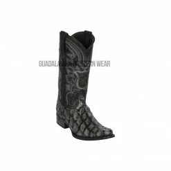Guadalajara Western Wear Los Altos Gray / Black Piraruccu European Square Toe Cowboy Boots Men