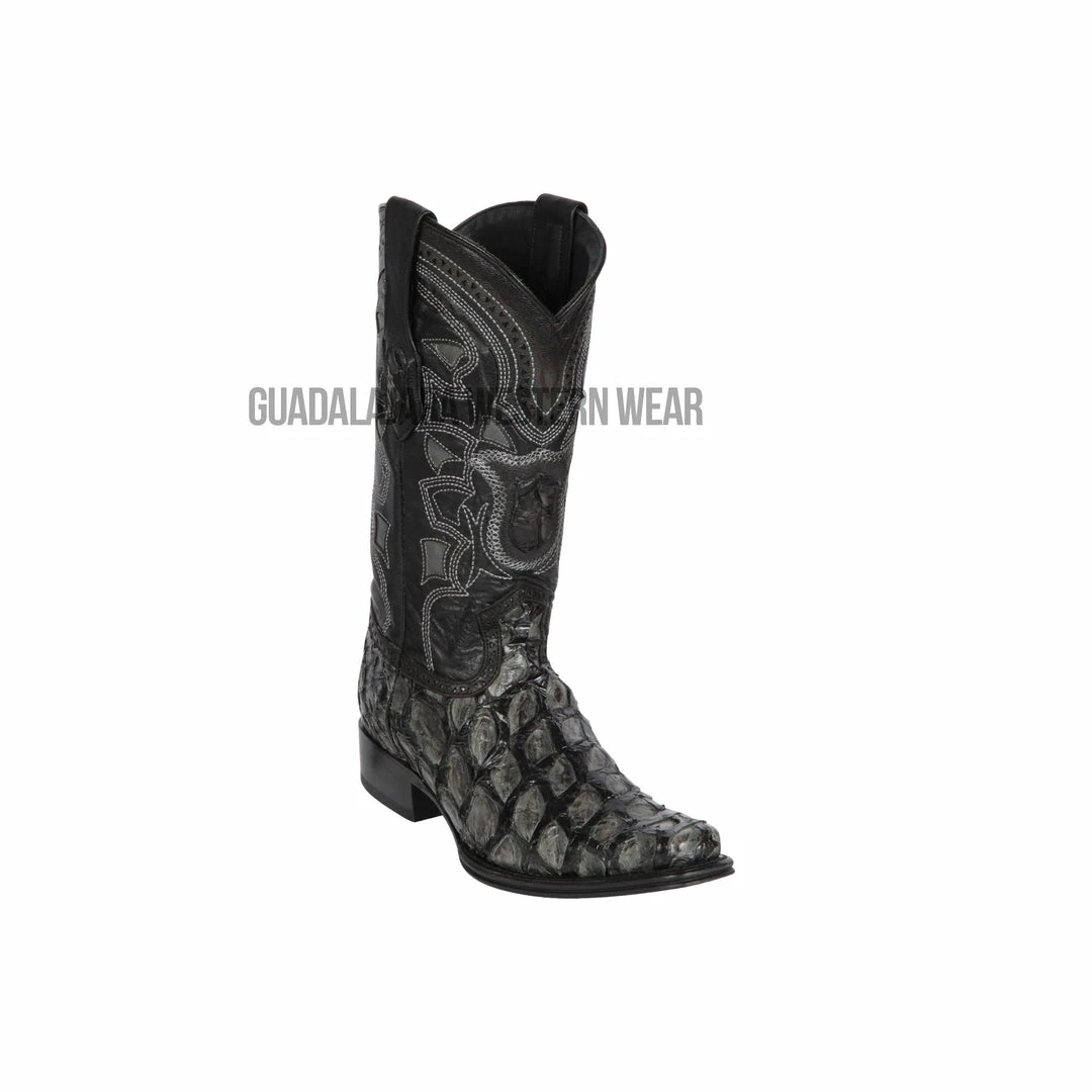Guadalajara Western Wear Los Altos Gray / Black Piraruccu European Square Toe Cowboy Boots Men 3 Guadalajara Western Wear Los Altos Gray / Black Piraruccu European Square Toe Cowboy Boots Men