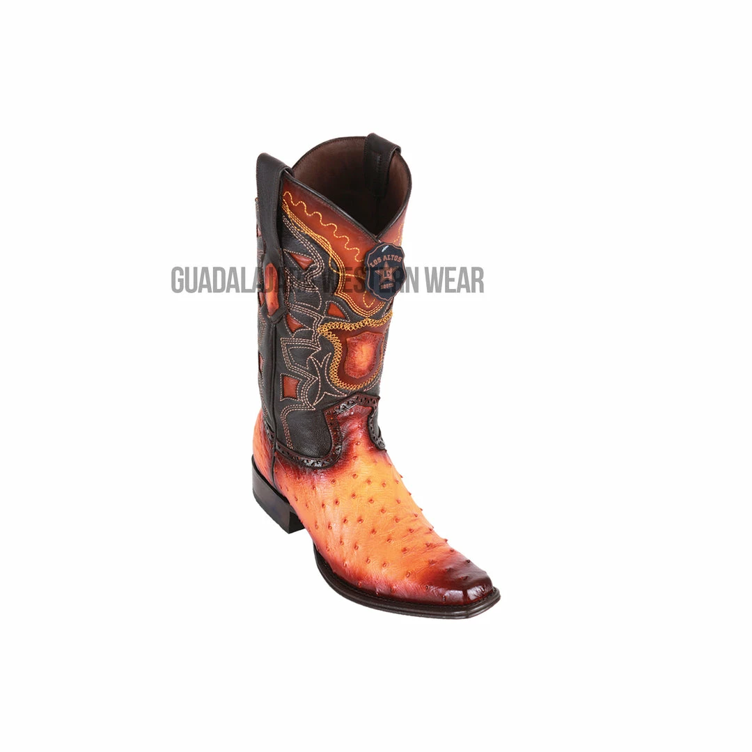 Guadalajara Western Wear Los Altos Faded Buttercup Ostrich European Square Toe Cowboy Boots 3 Guadalajara Western Wear Los Altos Faded Buttercup Ostrich European Square Toe Cowboy Boots
