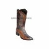 Guadalajara Western Wear Los Altos Rustic Cognac Python European Square Toe Cowboy Boots