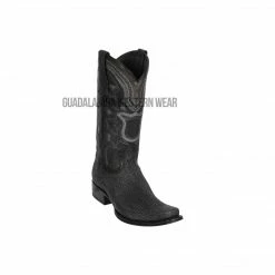 Guadalajara Western Wear Los Altos Black Shark European Square Toe Cowboy Boots