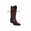 Guadalajara Western Wear Los Altos Faded Burgundy Caiman Belly & Deer European Square Toe Cowboy Boots Men 1 Guadalajara Western Wear Los Altos Faded Burgundy Caiman Belly & Deer European Square Toe Cowboy Boots Men