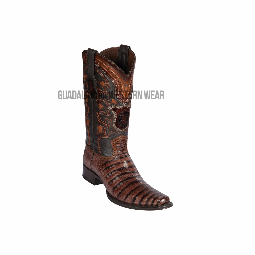 Guadalajara Western Wear Los Altos Porto Brown Caiman Belly European Square Toe Cowboy Boots Men 3 Guadalajara Western Wear Los Altos Porto Brown Caiman Belly European Square Toe Cowboy Boots Men