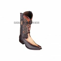 Guadalajara Western Wear Men Los Altos Faded Oryx Ostrich & Deer European Square Toe Cowboy Boots